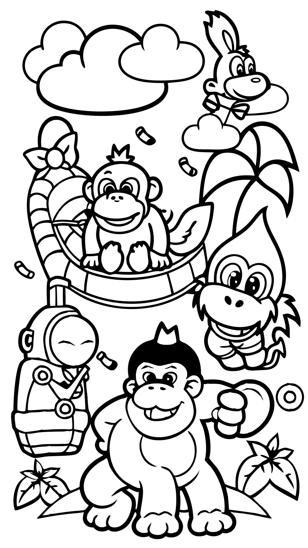 Páginas para colorear de Donkey Kong